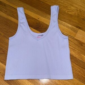 purple cropped tank top